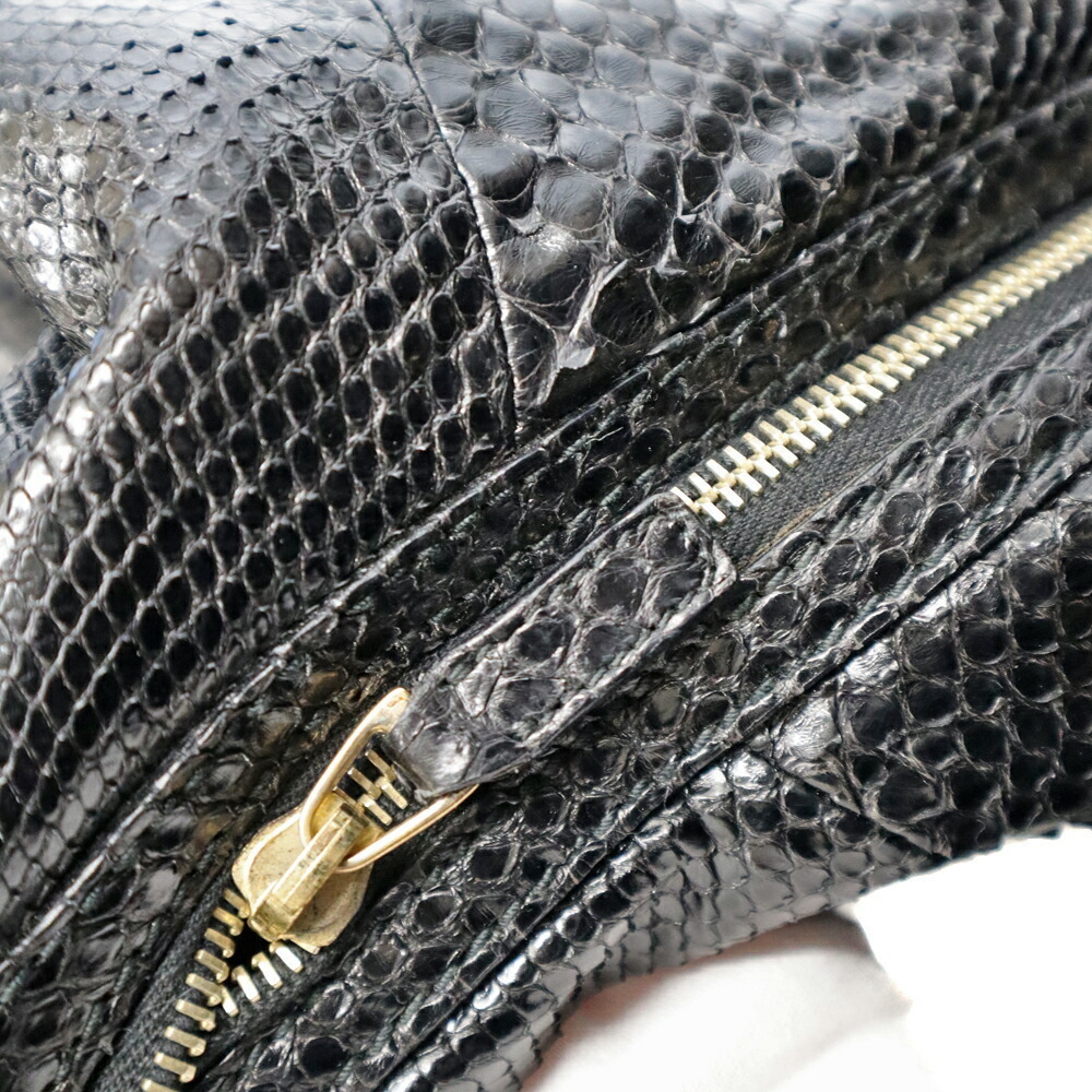 Gucci Handbag Python Leather Black - Picture 10 of 13